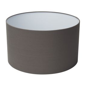 Searchlight Drum - abat-jour - Ø 40 x 23 cm - coton gris