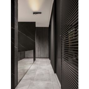 Nova Luce Lusa - applique murale - 36 x 14 x 10 cm - 21W dimmable LED inclus - nickel brumeux et noir