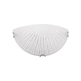 Nova Luce Shell - applique murale - 30 x 8 x 15 cm - blanc et chrome