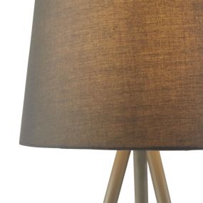 Searchlight Rio - lampe à poser - Ø 23 x 54 cm - argent satiné et gris