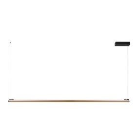 Lucide Braga - lampe suspendue - 150 x 5 x 207,9 cm - 36W LED dimmable inclus - café