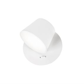 Nova Luce Amadeo - applique murale avec interrupteur - 12 x 12 x 12 cm - 6W LED inclus - blanc
