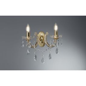 Searchlight Marie Therese - applique murale - 32 x 20 cm - or
