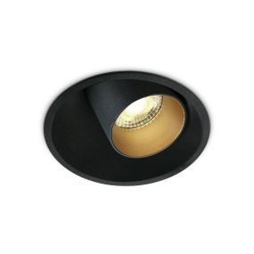 ONE Light Cylindres COB encastrés - spot encastré - Ø 90 mm, Ø 85 mm encastré - 11W LED inclus - noir