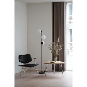 Nordlux Lilly - lampadaire - Ø 23 x 150 cm - noir et blanc opale