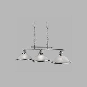 Searchlight Bistro - lampe suspendue - 100 x 28 x 82 cm - argent satiné