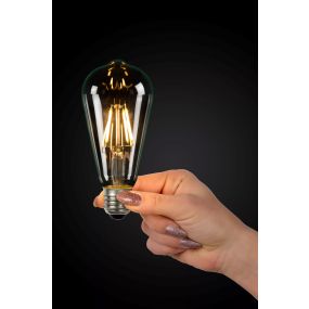 Lucide Lampe à incandescence LED classe B - Ø 6,4 x 14,6 cm - E27 - 7W dimmable - 2700K - transparent