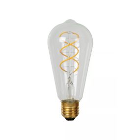 Lucide Ampoule à filament LED - Ø 6,4 x 14,6 cm - E27 - 4,9W dimmable - 2700K - transparent