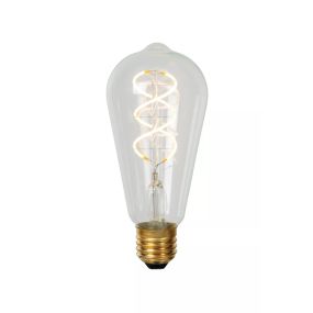 Lucide Ampoule à filament LED - Ø 6,4 x 14,6 cm - E27 - 4,9W dimmable - 2700K - transparent