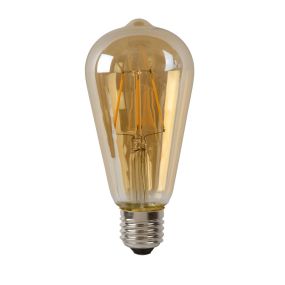 Lucide Ampoule à filament LED - Ø 6,4 x 14,6 cm - E27 - 5W dimmable - 2700K - ambre
