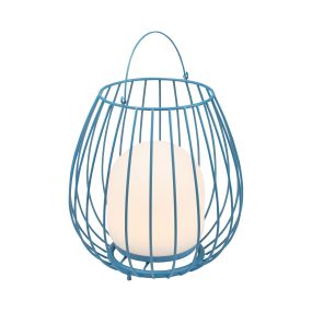 Nordlux Jim To-Go - lampe de table rechargeable pour extérieur - Ø 28 x 30,3 cm - 3W LED inclus - IP54 - bleu
