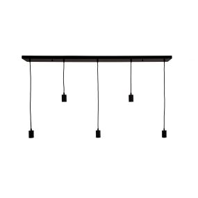 Roi Du Luminaire Ensemble - lampe suspendue 5L - 130 x 10 x 150 cm - noir