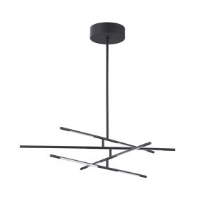 Nova Luce Raccio - lampe suspendue - 84 x 80 x 81 cm - 40W LED dimmable inclus - noir