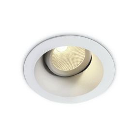 ONE Light COB Dark Light - spot à encastrer - Ø 95 mm, Ø 80 mm à encastrer - 7W LED inclus - blanc - couleur de lumière blanc extra chaud