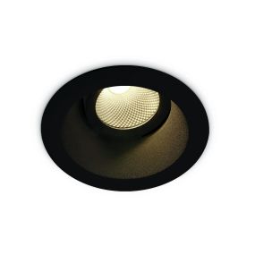 ONE Light COB Dark Light - spot à encastrer - Ø 95 mm, Ø 80 mm à encastrer - 7W LED inclus - noir