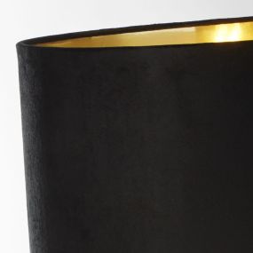 Searchlight Whitby - lampe à poser - Ø 40 x 67 cm - laiton antique, or et noir