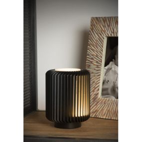 Lucide Turbin - lampe à poser - Ø 10,6 x 13,7 cm - 5W LED inclus - noir