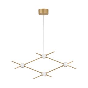Nova Luce Atomo - lampe suspendue - 70 x 6 x 120 cm - 4 x 2,4W LED inclus - or