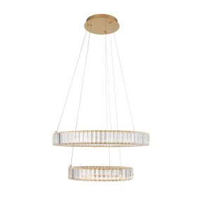 Nova Luce Aurelia - suspension - Ø 60 x 150 cm - 46W LED dimmable inclus - or