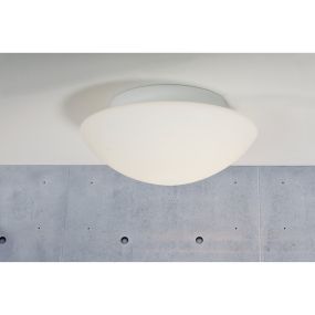 Nordlux Ufo Maxi - plafonnier - Ø 29,5 x 11 cm - IP44 - blanc