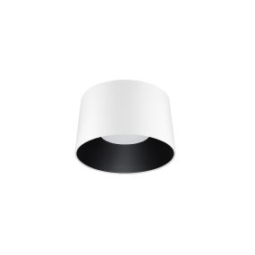 Nova Luce Atil - plafonnier - Ø 50 x 30 cm - 35W LED inclus - blanc sablé et noir