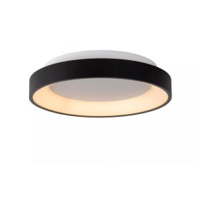 Lucide Vidal - plafonnier - Ø 28 x 6 cm - 21W LED inclus - noir