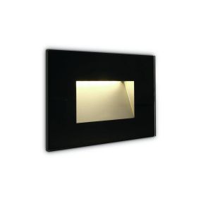 ONE Light Glass Face - applique encastrée - 12 x 3,6 x 8 cm - 4W LED inclus - IP65 - noir