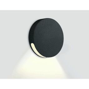 ONE Light Dark Light Step Series - applique encastrée - Ø 5 x 4 cm - 2W LED dimmable inclus - IP65 - noir