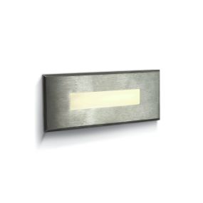 ONE Light Wall Recessed Pro Range - applique murale encastrée - 12 x 6,7 x 4,8 cm - 5W LED inclus - IP65 - acier inoxydable