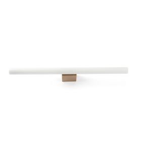 Faro Calma - applique murale - 50 x 5,5 cm - 7W LED inclus - IP44 - or brossé