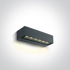 ONE Light Linear Outdoor - applique murale extérieure - 22,2 x 7 x 5 cm - 8W LED inclus - IP65 - anthracite