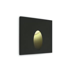 ONE Light Indoor/Outdoor Dark Light Wall Recessed - applique murale encastrée - 7 x 4,5 x 7 cm - 3W LED inclus - IP54 - noir