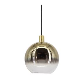 Artdelight Rosario - lampe suspendue - Ø 40 x 150 cm - or fumé