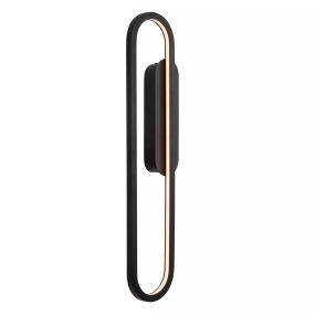 Lucide Thelma - applique murale - 12 x 5,6 x 60 cm - 22W LED dimmable inclus - noir