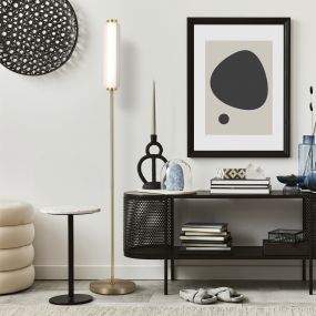 Searchlight Mod - lampadaire - Ø 22 x 127 cm - 10W LED dimmable inclus - laiton satiné