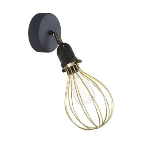 Creative Cables Eiva Drop - applique murale pour l'extérieur et/ou la salle de bain avec fixation en silicone - Ø 12,5 x 15 x 21 cm - IP65 - bronze