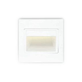 ONE Light Indoor Square Wall Recessed - applique murale encastrée - 9,4 x 3,5 x 9,4 cm - 1,5W LED inclus - blanc