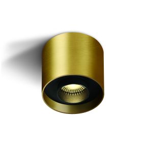 ONE Light Dark Light Cylinders - spot en saillie avec réflecteurs interchangeables - Ø 10 x 10 cm - 22W LED inclus - laiton brossé