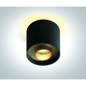 ONE Light Dark Light Cylinders - spot en saillie avec réflecteurs interchangeables - Ø 7 x 8 cm - 8W LED inclus - noir