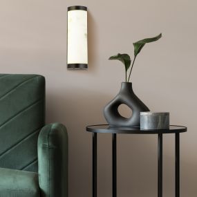 Searchlight Nile - applique murale - 8 x 25 cm - 8W LED dimmable inclus - noir mat