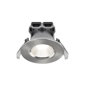 Nordlux Fremont 3-Kit - spot encastré - Ø 85 mm, Ø 72 mm taille d'encastrement - 3 x 4,5W dimmable LED inclus - IP65 - acier brossé