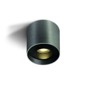 ONE Light Dark Light Cylinders Tubes - spot en saillie - Ø 7 x 7 cm - 8W LED inclus - gris métal