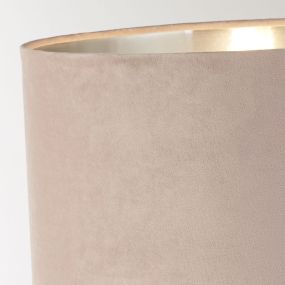Searchlight Whitby - lampe à poser - Ø 38 x 67 cm - chrome, argent et rose