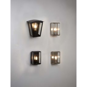 Searchlight Box - applique d'extérieur - 16 x 25 cm - IP44 - argent satiné