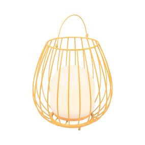 Nordlux Jim To-Go - lampe de table rechargeable pour extérieur - Ø 28 x 30,3 cm - 3W LED inclus - IP54 - orange