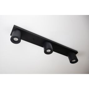 Roi Du Luminaire Gozzano – plafonnier – 130 x 10 x 11,5 cm – noir