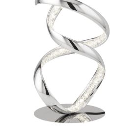 Searchlight Twirls - lampe à poser - 18,5 x 39,5 cm - 13W LED inclus - chrome