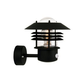 Nordlux Vejers Sensor - applique murale extérieure avec détecteur de mouvement - 22 x 23 x 26 cm - IP54 - noir