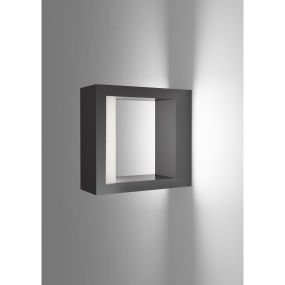 Nova Luce Lugo - applique murale d'extérieur - 6 x 15 x 16 cm - 10W LED inclus - IP54 - gris foncé