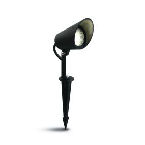 ONE Light LED Garden Spots - spot de sol sur piquet - 10,4 x 5,7 x 16 cm - 8W LED dimmable inclus - IP65 - noir